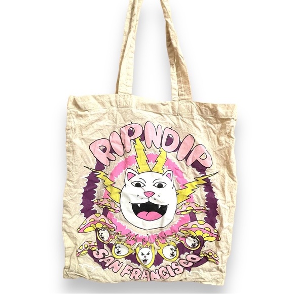 RipNDip San Francisco Cat Tote Bag | Cali Skate Skater West Coast Surf Cute - Picture 1 of 6